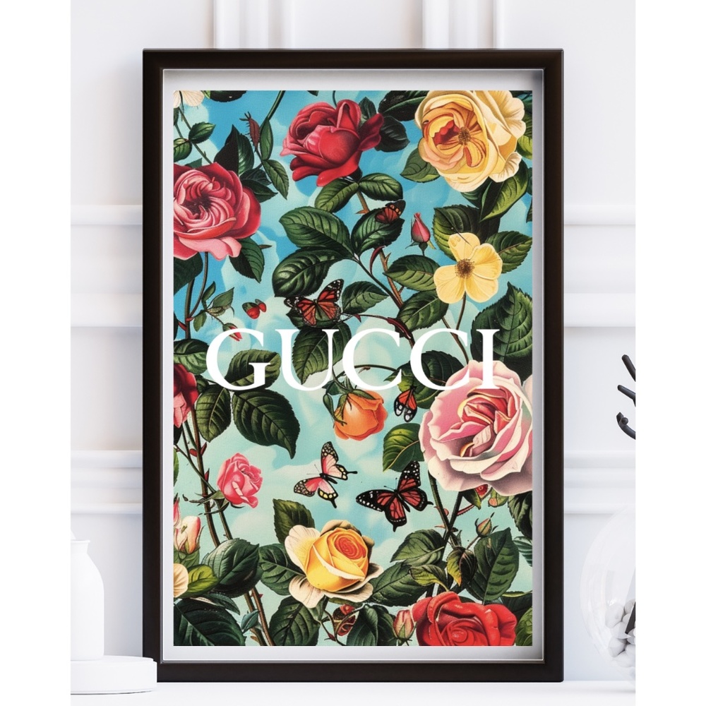 Fashion Inspired Floral Print 11x17 Wall Decor Garden Series By Denardai